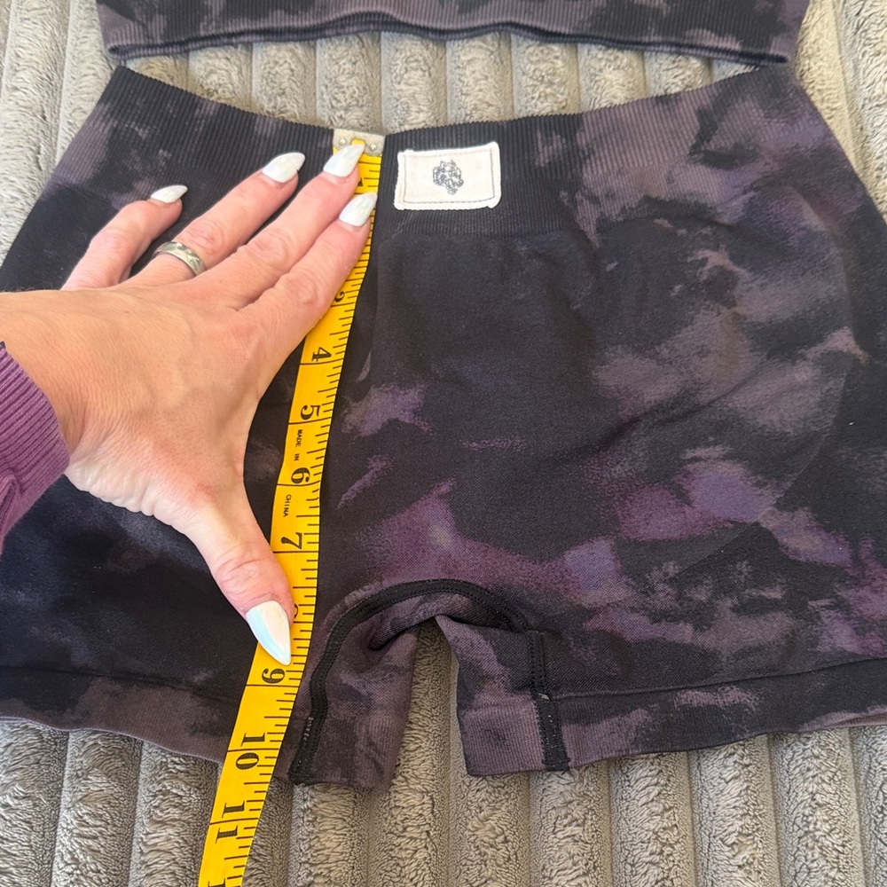 Darc Sport Lobos Everson Seamless Bra & Katya Shorts Set - Purple Gray Marble - Picture 5 of 7